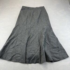 Ashley Brooke Gray A-Line Midi Skirt Womens Size 10 Made USA